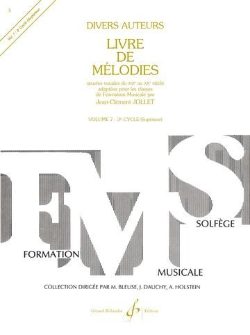 Livre de mélodies. Volume 7 Visuel